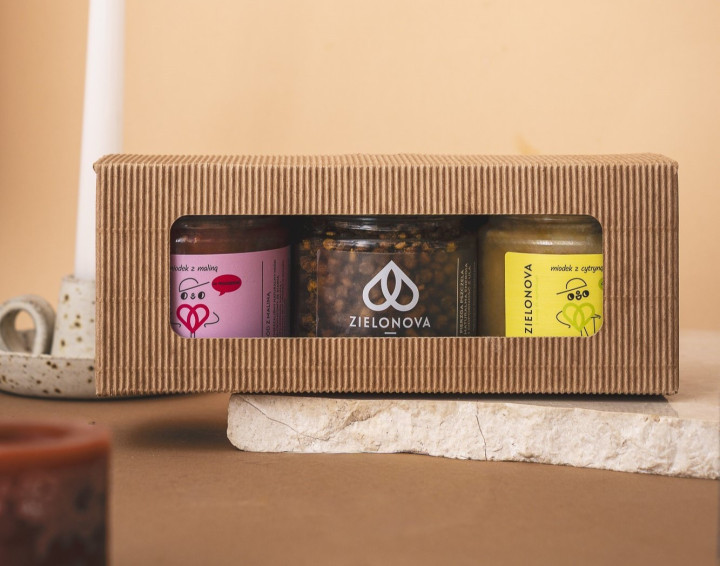 Mały zestaw trzech miodków