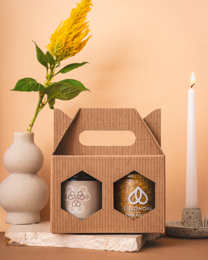 Zestaw dwóch miodów z łyżeczką