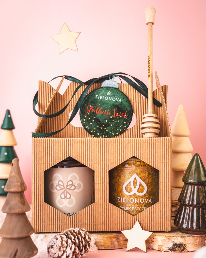 Zestaw dwóch miodów z łyżeczką