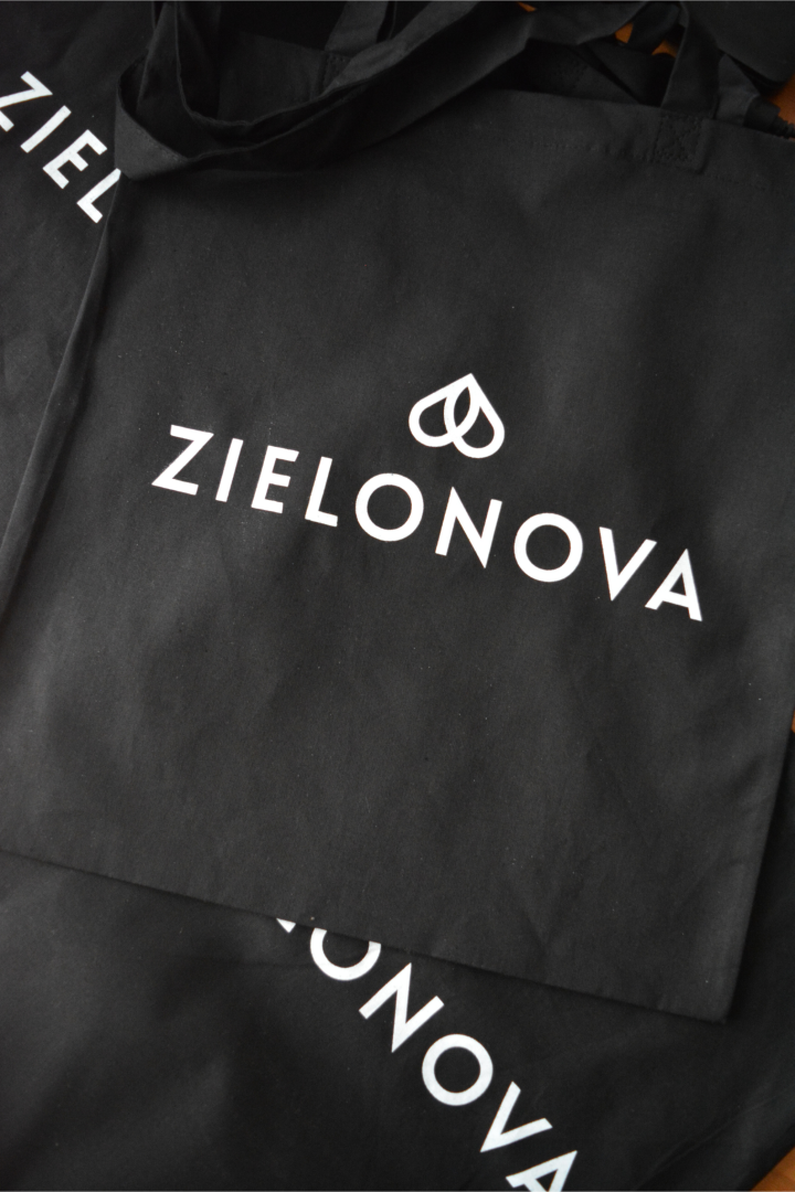 Torba bawełniana z logo - CZARNA