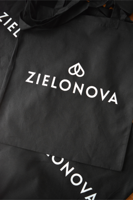 Torba bawełniana z logo - CZARNA