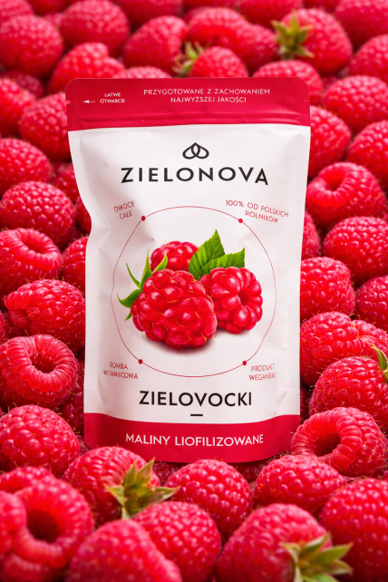 Maliny liofilizowane 70g - DUŻE OPAKOWANIE